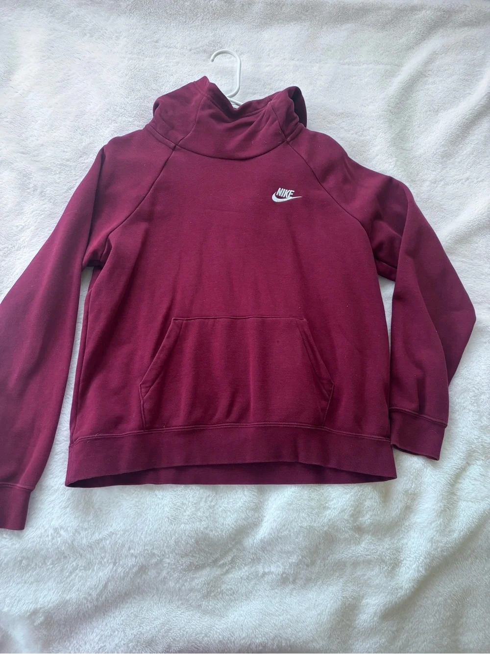 Nike Women’s Maroon Cowl Neck Fleece Pullover